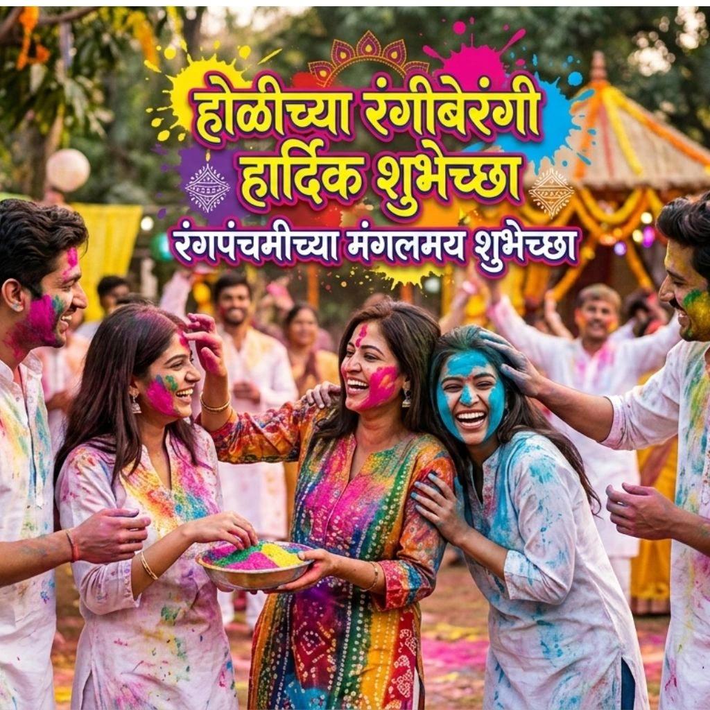 Holi Wishes in Marathi