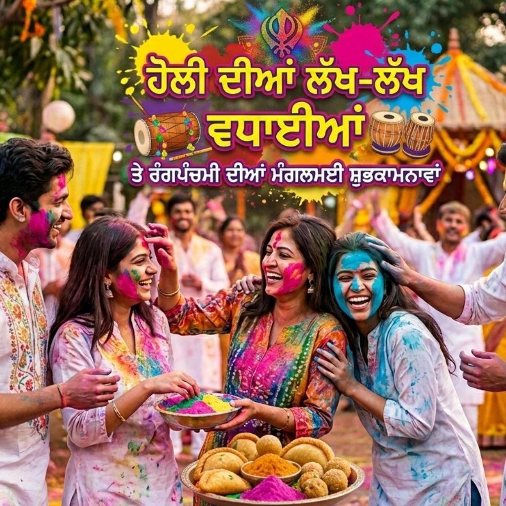Happy Holi Wishes in Punjabi